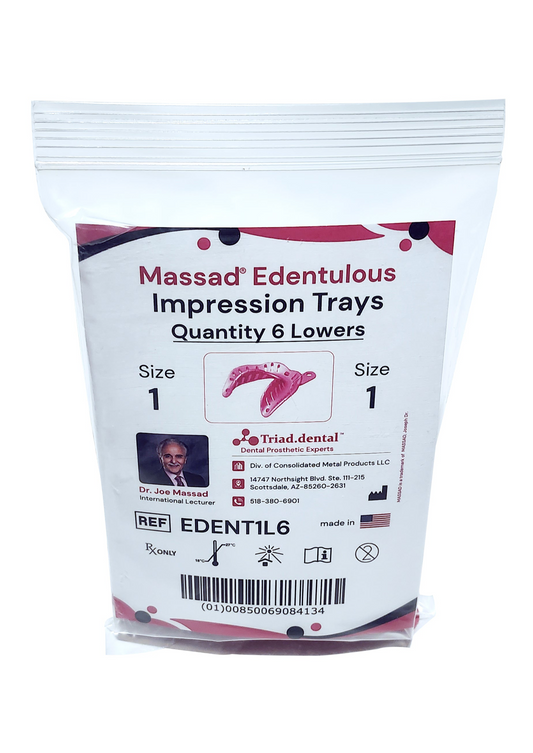 Massad Edentulous Impression Trays - 1 Upper (EDENT1U6)
