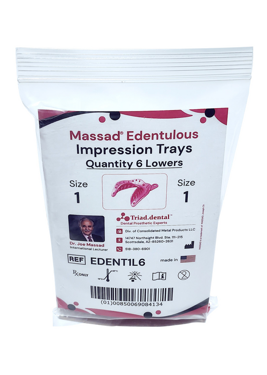 Massad Edentulous Impression Trays - 1 Lower (EDENT1L6)