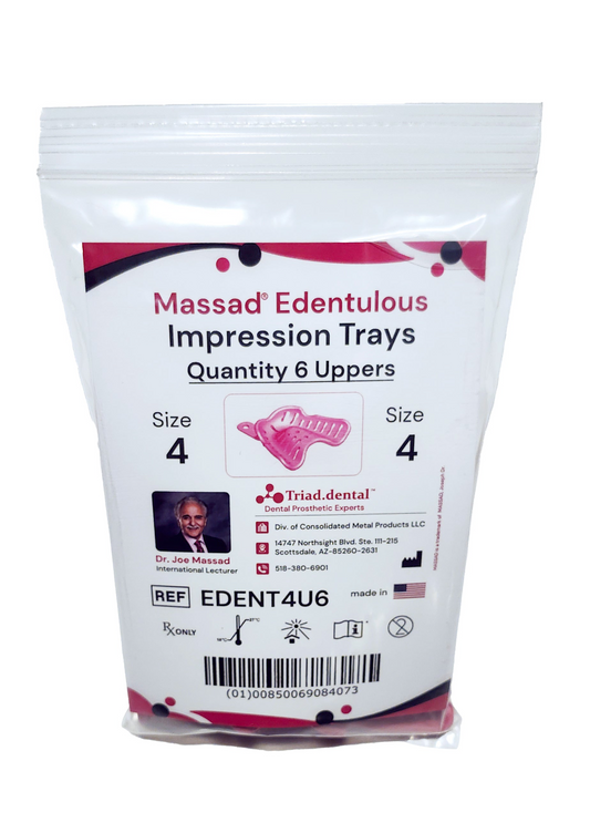 Massad Edentulous Impression Trays - 4 Upper (EDENT4U6)
