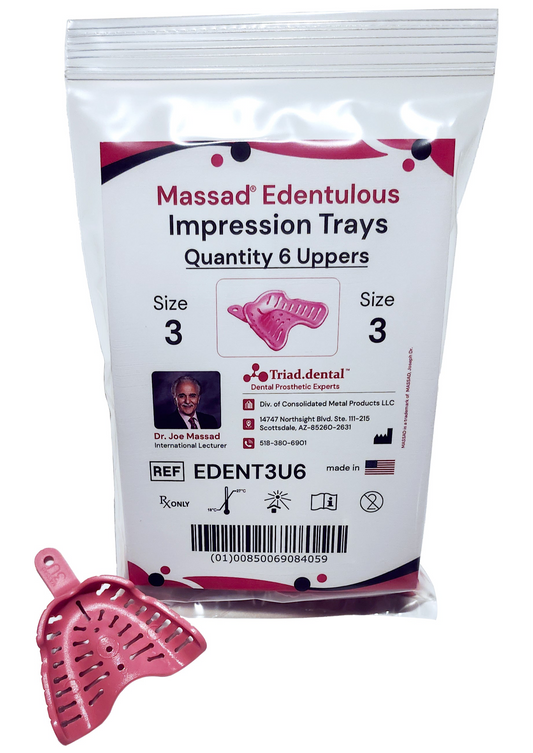 Massad Edentulous Impression Trays - 3 Upper (EDENT3U6)