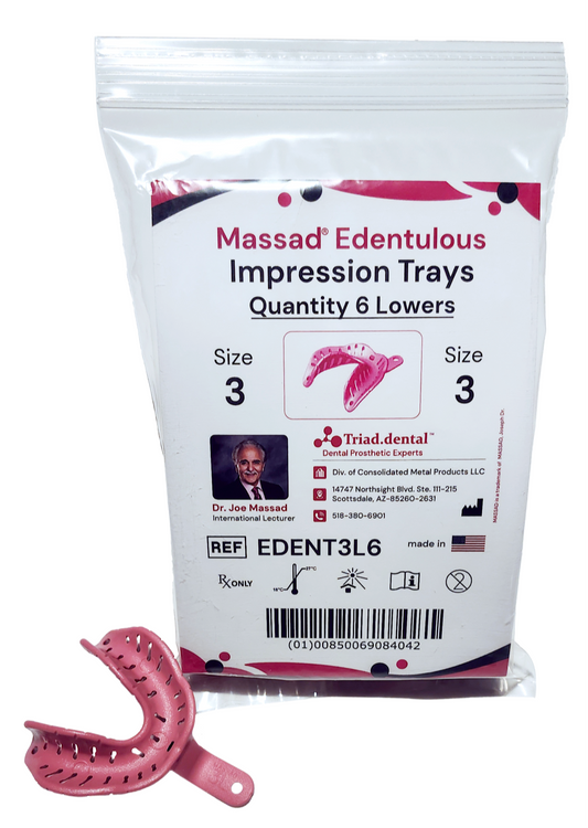 Massad Edentulous Impression Trays - 3 Lower (EDENT3L6)