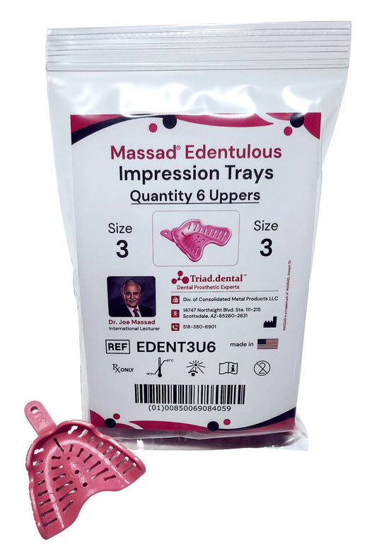 Massad Edentulous Impression Trays - 3 Upper (EDENT3U6)
