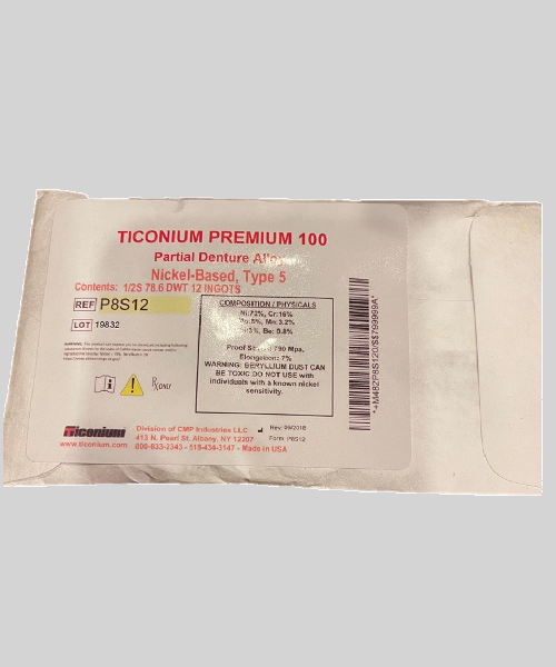 Ticonium Premium 100 Partial Denture Alloy