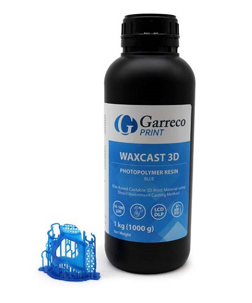 3D PRINTER RESIN - WAXCAST 3D - BLUE - 1 KILO