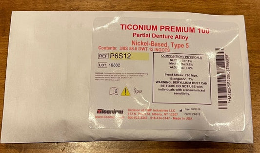 Ticonium Premium 100 Partial Denture Alloy
